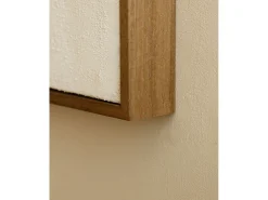 Best DECOWOOD Cuadro decorativo sobre lienzo de algodón con marco de madera blanco pintado artesanalmente con pintura al oleo de 100x150cm - MISIA - Multicolor
