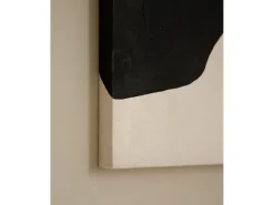 Best DECOWOOD Cuadro decorativo sobre lienzo de algodón con marco de madera blanco pintado artesanalmente con pintura al oleo de 100x150cm - MISIA - Multicolor