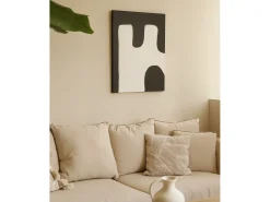 Online DECOWOOD Cuadro decorativo sobre lienzo de algodón pintado artesanalmente con pintura al oleo sin marco de 60x80cm - KIKA - Multicolor