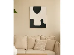 Outlet DECOWOOD Cuadro decorativo sobre lienzo de algodón pintado artesanalmente con pintura al oleo sin marco de 60x80cm - VARO - Multicolor