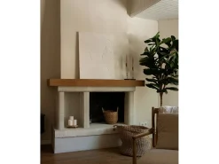 New DECOWOOD Cuadro decorativo sobre lienzo de algodón con marco de madera negro pintado artesanalmente con pintura al oleo de 80x100cm - GALA - Beige