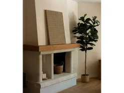 Best DECOWOOD Cuadro decorativo sobre lienzo de algodón con marco de madera marrón claro pintado artesanalmente con pintura al oleo de 100x150cm - JAN - Dorado