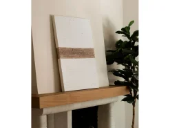 Best DECOWOOD Cuadro decorativo sobre lienzo de algodón con marco de madera marrón oscuro pintado artesanalmente con pintura al oleo de 100x150cm - BRISA - Multicolor