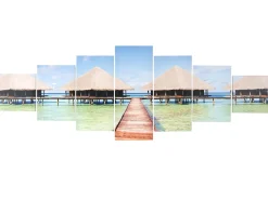 Sale MCW Cuadro H375 Pavo real (7 piezas), Playa Multicolor