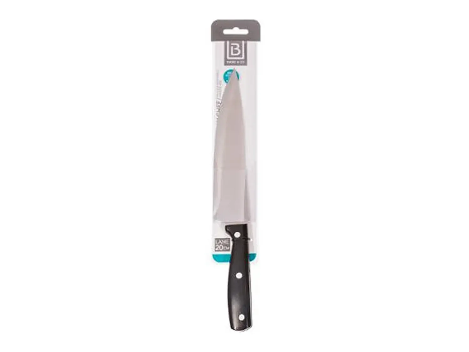 5five Cubierto^Cuchillo de Cocina Acero Inoxidable ABS (20 cm) Negro