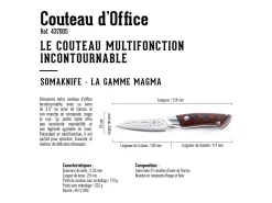 Somagic Cubierto^Cuchillo de oficina de 3,5 pulgadas, gama Magma - Rojo