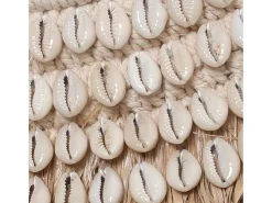Bazar Bizar Espejo De Pared|Espejo^El Espejo Raffia Cowrie - Blanco Natural Multicolor