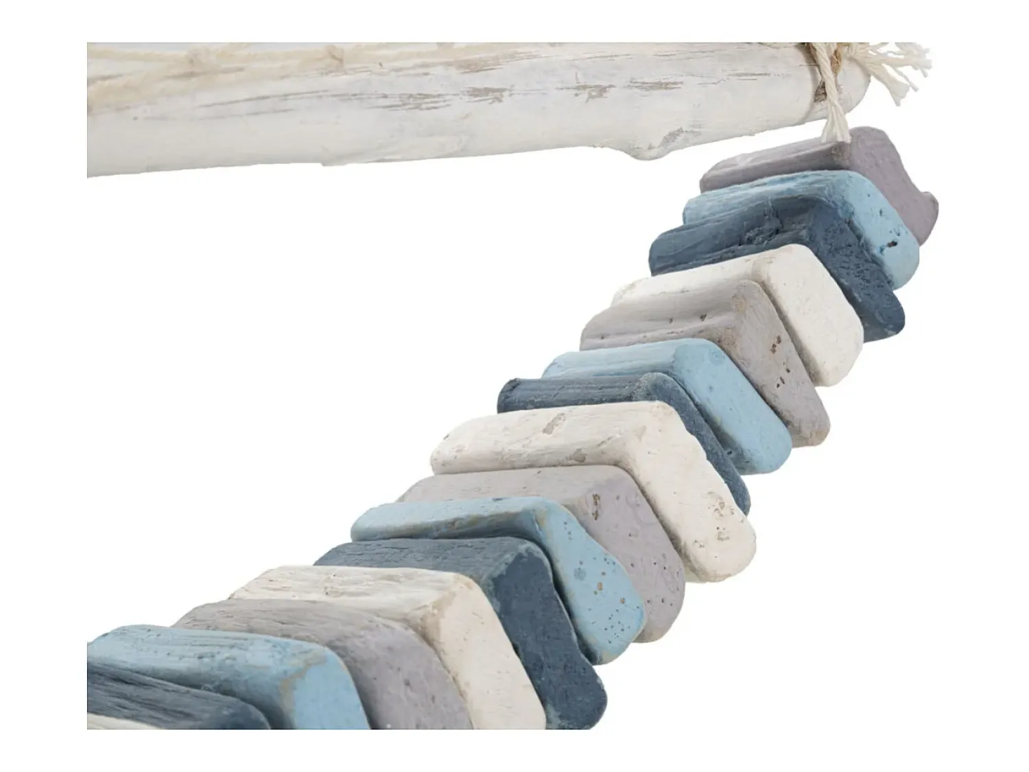 Best Escultura de velero en madera con red de tela 45x45x7cm Enok - Marino Azul