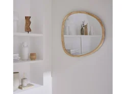 Sweeek Espejo De Pared|Espejo^Espejo de madera de abeto decorativo de pared, 75cm natural Color natural claro
