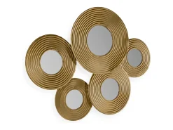 Outlet Les Tendances Espejo de pared art déco de metal KINSKY - L 86 x H 68 cm Dorado