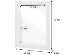 Espejo de pared MCW-L86, aspecto mármol blanco