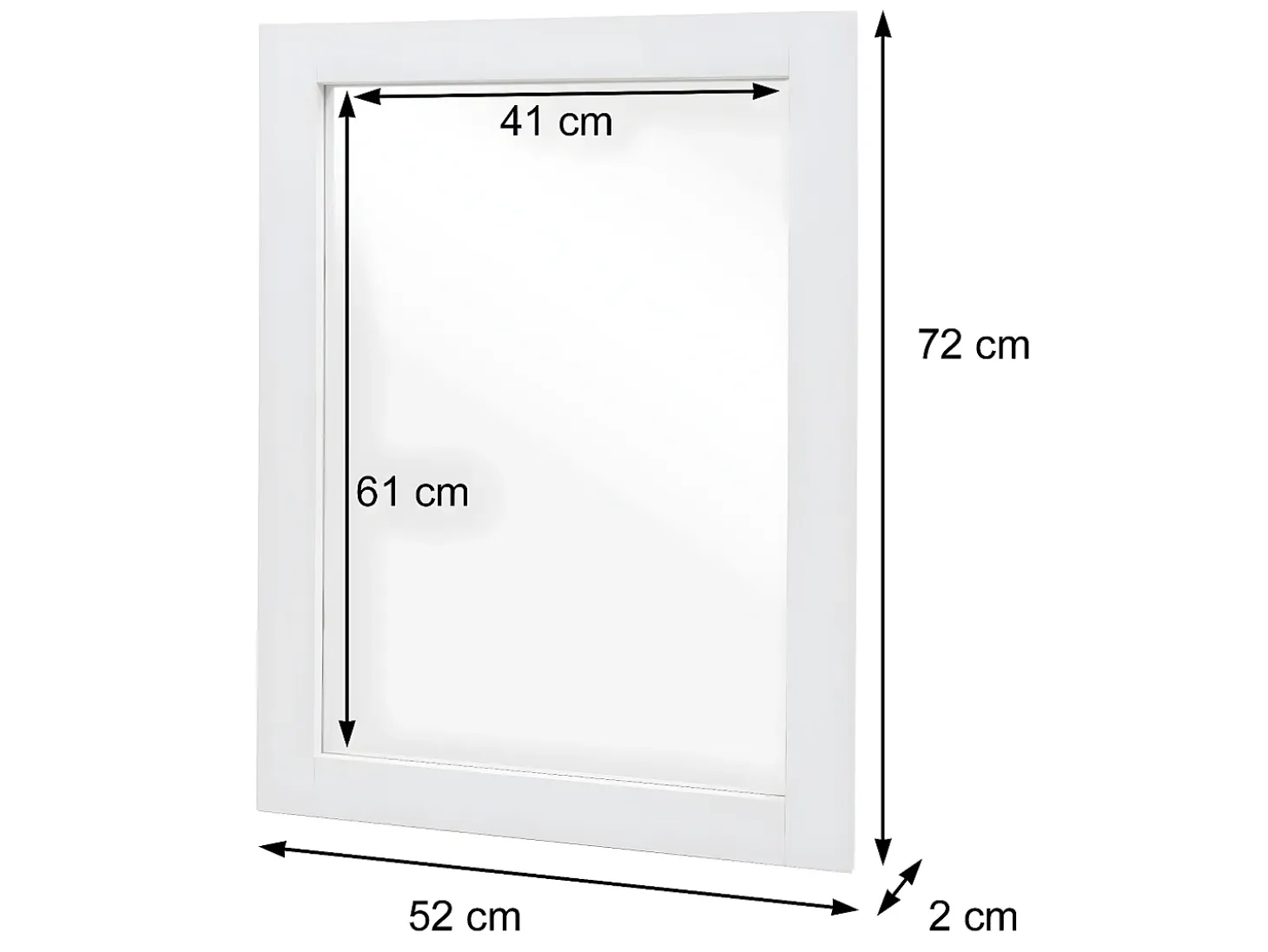 Espejo de pared MCW-L86, aspecto mármol blanco