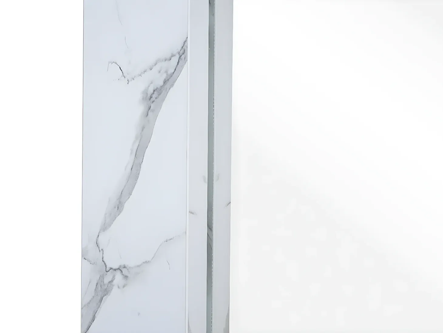 Espejo de pared MCW-L86, aspecto mármol blanco