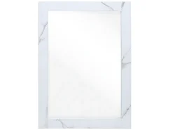 Espejo de pared MCW-L86, aspecto mármol blanco