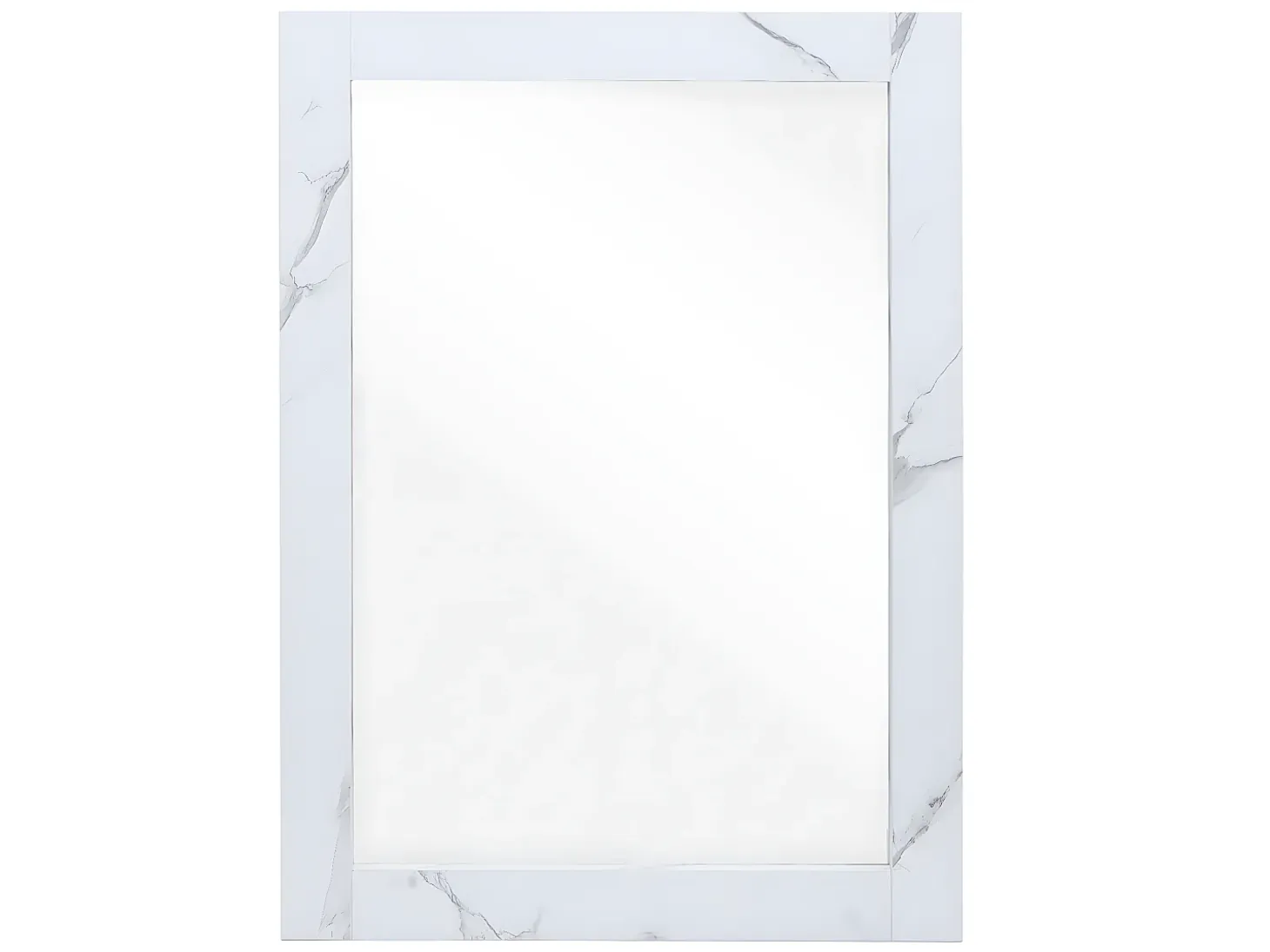 Espejo de pared MCW-L86, aspecto mármol blanco