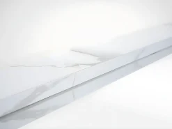 Espejo de pared MCW-L86, aspecto mármol blanco