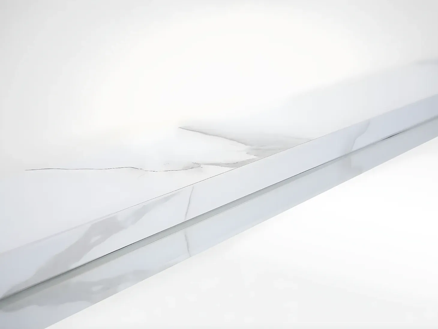 Espejo de pared MCW-L86, aspecto mármol blanco