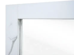 Espejo de pared MCW-L86, aspecto mármol blanco