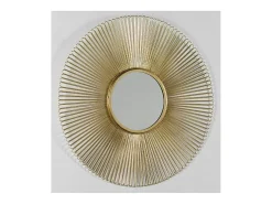 Online Les Tendances Espejo de pared redondo de metal Rary 2 Dorado