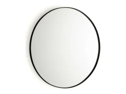 Outlet Les Tendances Espejo de pared redondo de metal Ola Negro