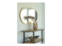 New Les Tendances Espejo ovalado de aluminio MADRID – L 50 x H 70 cm-Color Negro
