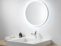 OZAIA Espejo De Pared|Espejo^Espejo redondo de baño con leds luminosos DANIELA - L80 x A80 cm Transparente