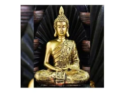Zen Arôme Estatua^Estatua de Buda de poliresina Sanci Dorado
