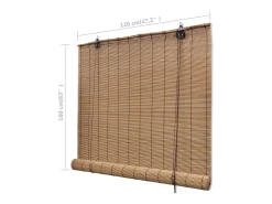 Best Estor enrollable de bambú marrón 120x160 cm Marru00f3n