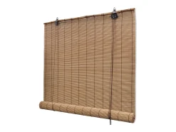Best Estor enrollable de bambú 150x160 cm Marrón Marru00f3n