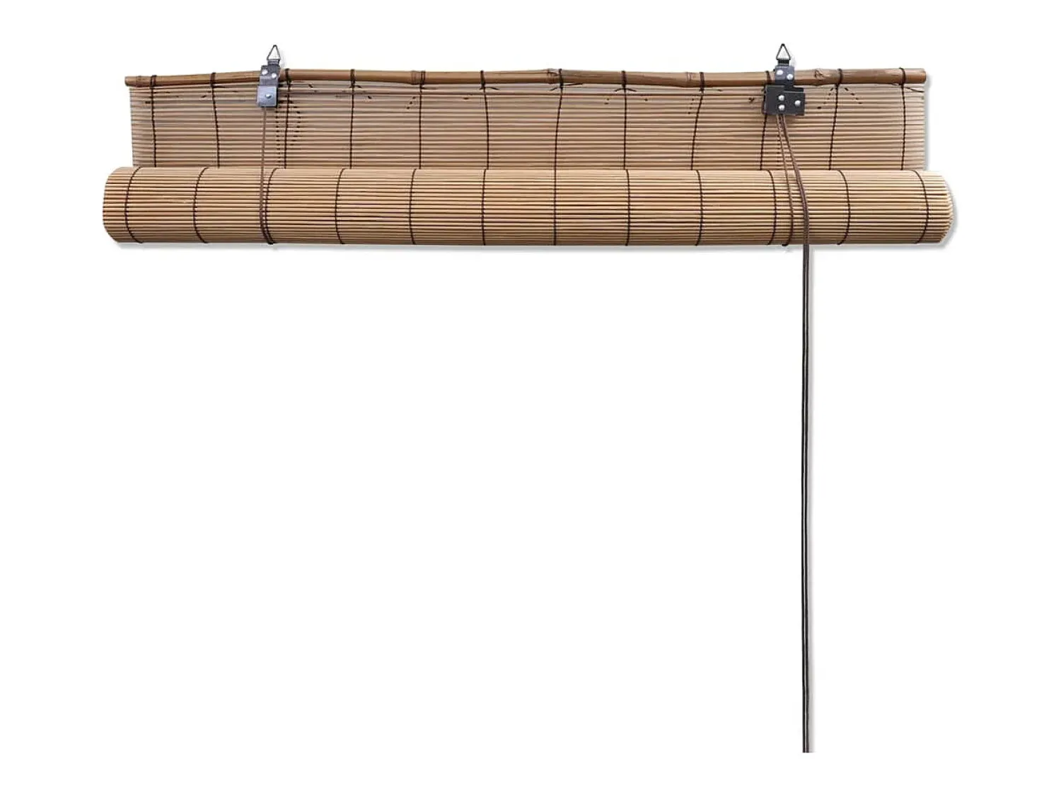 Best Estor enrollable de bambú 150x160 cm Marrón Marru00f3n