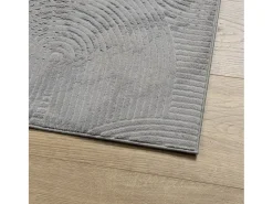 Best Garden Furniture Everlyn Alfombra de pelo corto look escandinavo IZA 120x170 cm Gris