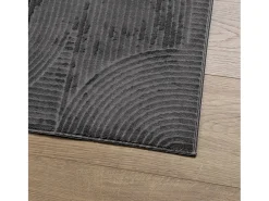 Best Garden Furniture Everlyn Alfombra pelo corto look escandinavo IZA antracita 160x230 cm Gris antracita