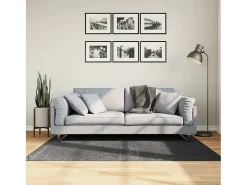 Best Garden Furniture Everlyn Alfombra pelo corto look escandinavo IZA antracita 120x170 cm Gris antracita
