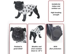 Clearance MCW Figurita decorativa de bulldog Negro