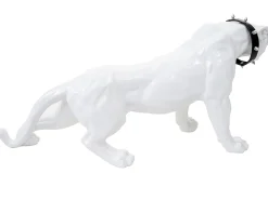 Clearance MCW Figurita decorativa pantera con collar, alto brillo con collar Blanco
