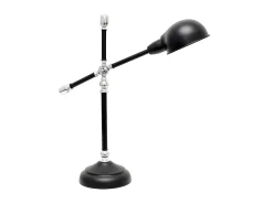 AKUNADECOR Lámpara De Mesa^Flexo Lujan 1xe27 Brillo/cromo 56x50x18 De . Negro