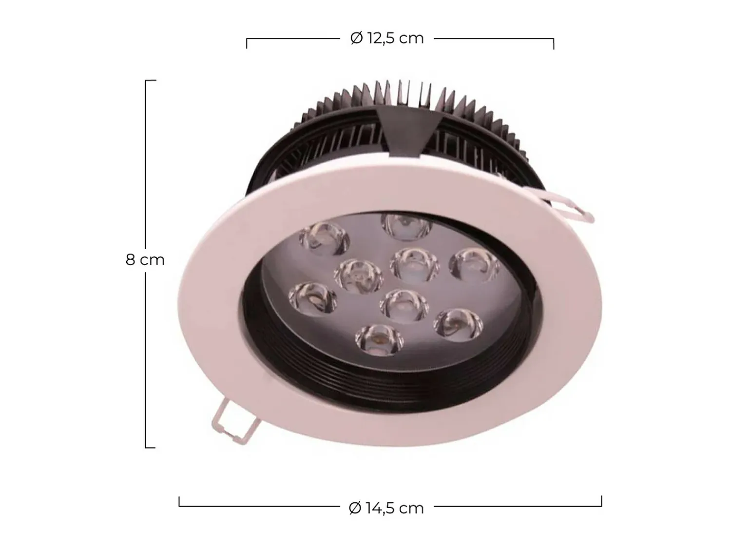 7H SEVEN HOUSE Plafón^Foco LED Empotrable Orientable Redondo 9W 700lm Ø13cm Neutro Eilen Blanco