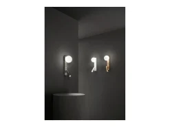 Aplique Para Pared^Fog - Aplique de pared con USB y USB-C, LED 3W + G9, Esfera blanca, 3000K, Cuerpo orientable, Difusor de cristal - Perenz - Gris Amarillo