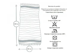 Promo Linge Ropa De Cama|Textil De Baño^Fouta toalla de playa nido de abeja algodón 100 x 200 cm Azul