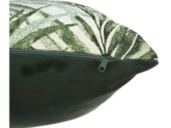 Best Atmosphera Funda de Cojín Jacquard Verde Cedro & Tropical 40 x 40 cm Caqui