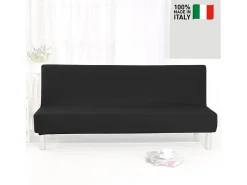 Funda de sofá universal en tejido elástico Quacia - Negro
