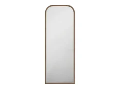 OZAIA Espejo De Pared|Espejo^Gran espejo de madera de hevea, L. 60 x H. 160 cm, Natural, SANYA Color natural oscuro
