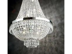 Best Ideal Lux Gran lámpara de araña decorativa cromada, G9 Gris