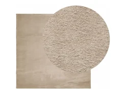 Best Garden Furniture Hester Alfombra de pelo corto suave lavable HUARTE arena 240x240 cm Marru00f3n