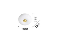 New Ideal Lux Arizona - Lámpara de techo empotrada de 2 luces Blanca Blanco