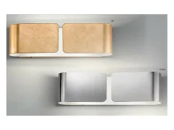 New Ideal Lux Clip - Aplique de pared pequeño para interiores con 2 luces Plata, G9 Plateado
