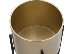 OZAIA Macetero^Juego de 2 macetas con patas de metal - Dorado y negro - 2 medidas - EDMEE Negro / Dorado