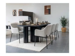 New House Nordic Juego de 4 platos llanos de cerámica ø 27cm Gris