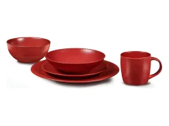 Outlet MEDARD DE NOBLAT Juego de 6 Tazas de Café y Té Stone Rouge 28 cl por Médard de Noblat Rojo