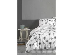 Blanc avenue Ropa De Cama^Juego de funda de edredón +funda de almohada 100% algodón "Jungle" Gris